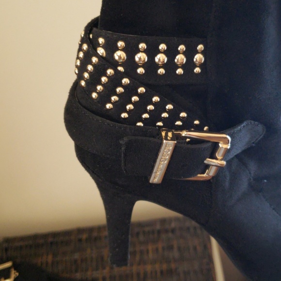 Beautiful Black Suede Boots - Picture 4 of 6